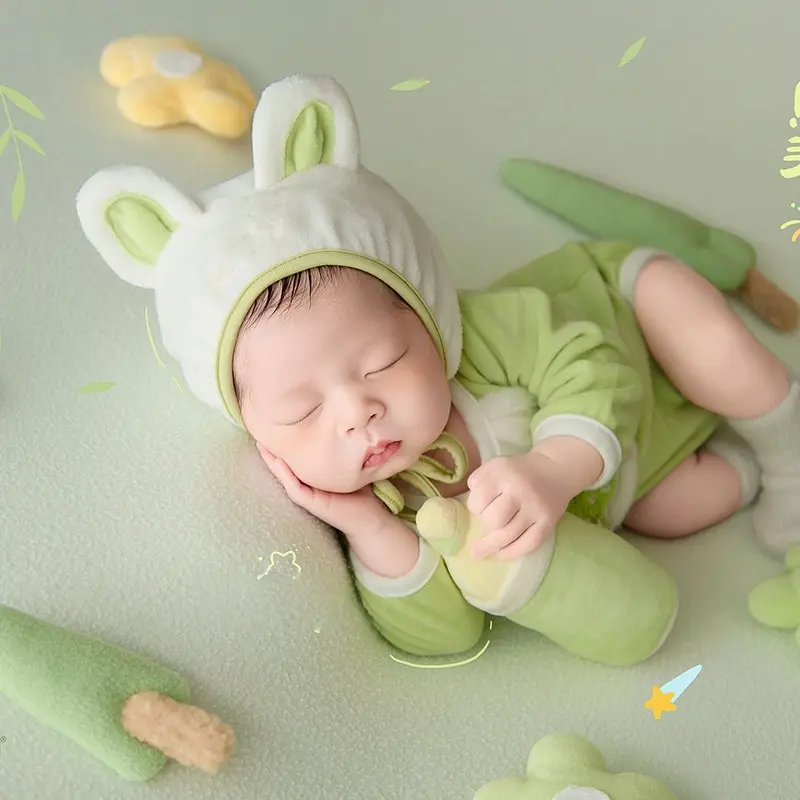 Spring Green Horse Theme Set - Newborn Photography Props - Image 4